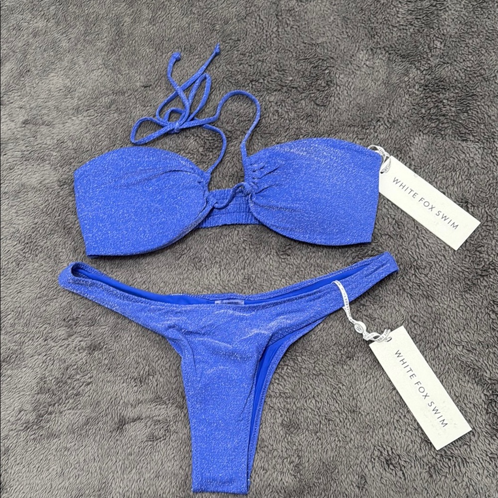 White Fox Boutique Blue Bikini Set